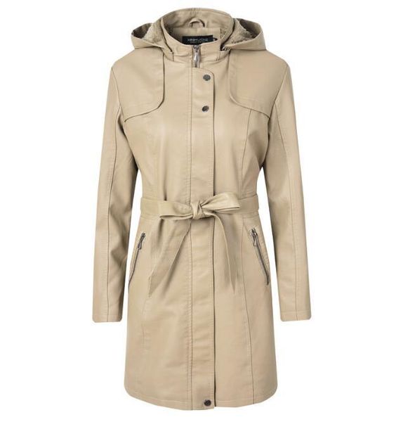 women's leather & faux bomber jacket pu women turn down collar long winter warm with belt casual slim windbreaker, Black
women's leather & faux bomber jacket pu women turn down collar long winter warm with belt casual slim windbreaker, Black