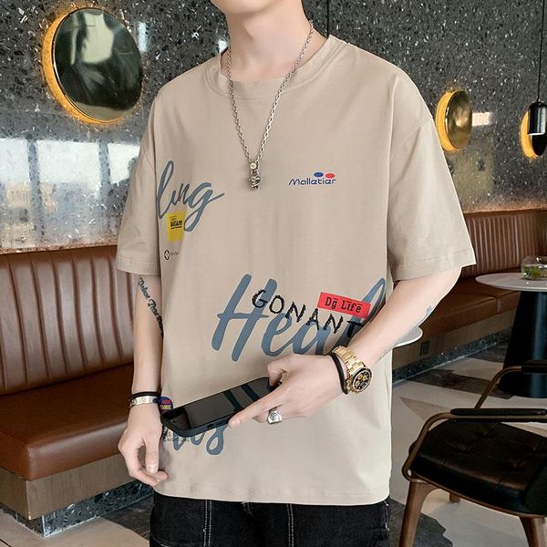 men's t-shirts short sleeve t-shirt summer 2021 korean fashion loose half, White;black
men's t-shirts short sleeve t-shirt summer 2021 korean fashion loose half, White;black