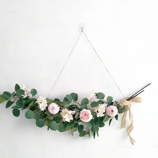hanging artificial plant eucalyptus wall decoration fake rattan wreath accessories green leaves home wedding decor 1m decorative flowers & w
hanging artificial plant eucalyptus wall decoration fake rattan wreath accessories green leaves home wedding decor 1m decorative flowers & w