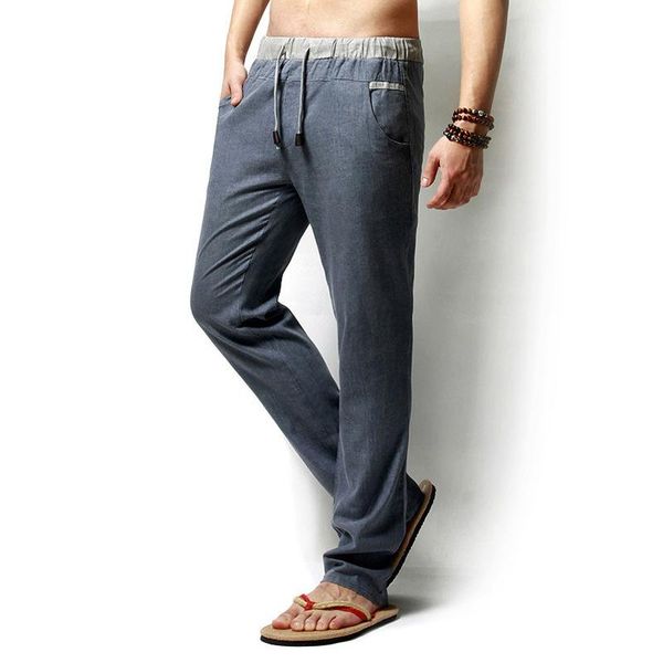 men's pants cotton linen men casual solid straight breathable fashion comfortable full length male loose trousers, Black
men's pants cotton linen men casual solid straight breathable fashion comfortable full length male loose trousers, Black