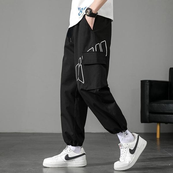 men's pants 2021 korean fashion trend young trousers casual spring and autumn loose cropped, Black
men's pants 2021 korean fashion trend young trousers casual spring and autumn loose cropped, Black