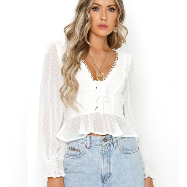 women's blouses & shirts ayualin white chiffon polka dot jacquard blouse shirt women vintage long sleeve boho deep v neck see through s
women's blouses & shirts ayualin white chiffon polka dot jacquard blouse shirt women vintage long sleeve boho deep v neck see through s