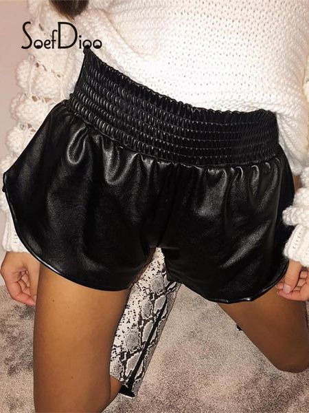 women's shorts soefdioo pu leather biker women elastic high waist wide leg femme clothing autumn 2021 casual fashion streetwear, White;black
women's shorts soefdioo pu leather biker women elastic high waist wide leg femme clothing autumn 2021 casual fashion streetwear, White;black