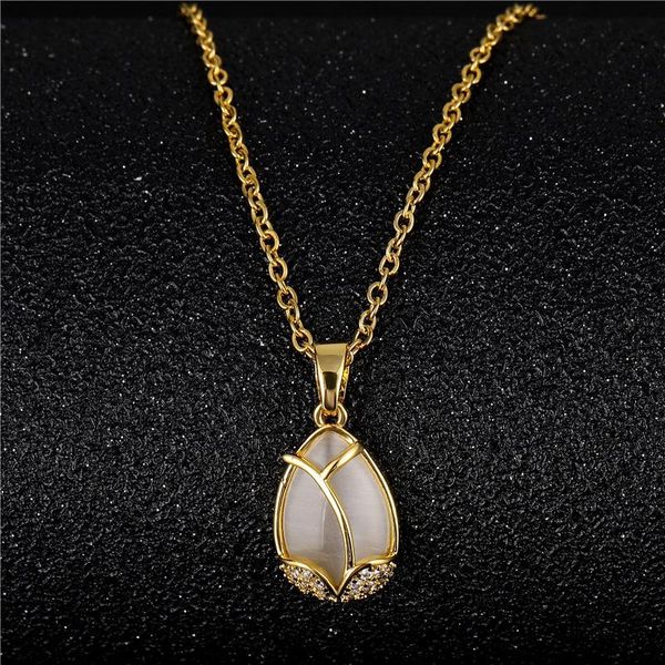 pendant necklaces jewelry gift simple tulip flower women's clavicle micro inlaid women necklace vintage party for girls, Silver
pendant necklaces jewelry gift simple tulip flower women's clavicle micro inlaid women necklace vintage party for girls, Silver