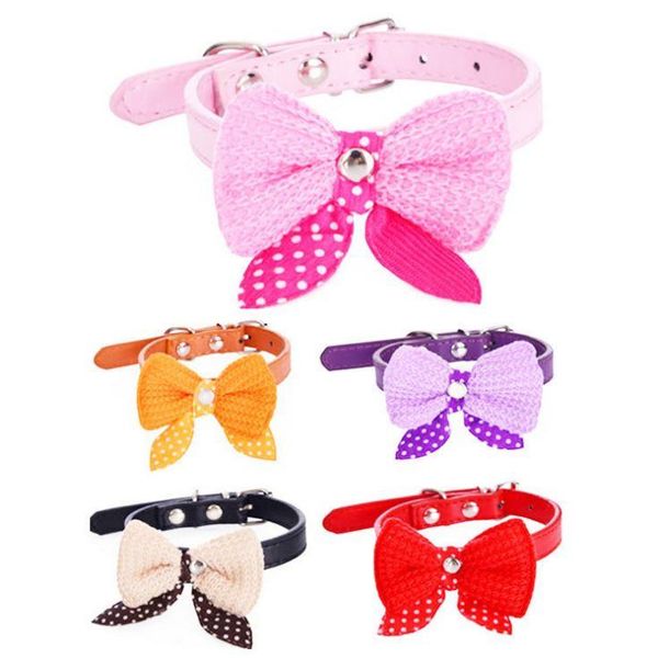 cat collars & leads 1pcs adjustable pu leather pet dog with cute dot knit bowknot puppy kitten necklace chain accessories
cat collars & leads 1pcs adjustable pu leather pet dog with cute dot knit bowknot puppy kitten necklace chain accessories