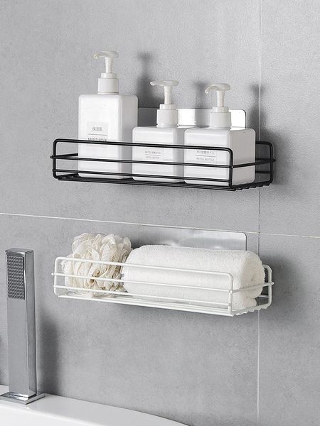 bathroom storage & organization metal iron shower wall shelf punch rack suction basket kitchen accessories
bathroom storage & organization metal iron shower wall shelf punch rack suction basket kitchen accessories
