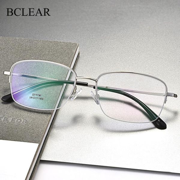 fashion sunglasses frames bclear men semi-rimless titanium alloy glasses for eyewears flexible legs ip electroplating spectacles, Black
fashion sunglasses frames bclear men semi-rimless titanium alloy glasses for eyewears flexible legs ip electroplating spectacles, Black
