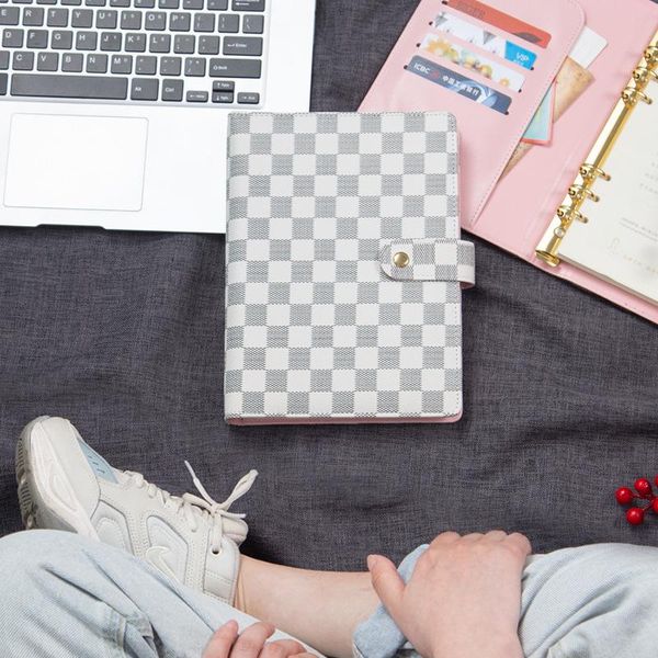 notepads a5 notebook loose-leaf high-grade leather cover checkered book custom logo, Purple;pink
notepads a5 notebook loose-leaf high-grade leather cover checkered book custom logo, Purple;pink
