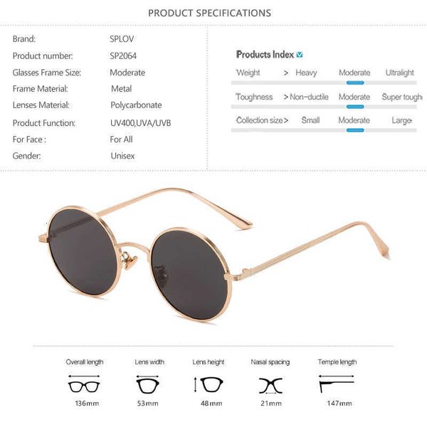 luxury designer sunglasses splov vintage men women retro punk style round metal frame colorful lens sun glasses fashion eyewear gafas sol mu, White;black
luxury designer sunglasses splov vintage men women retro punk style round metal frame colorful lens sun glasses fashion eyewear gafas sol mu, White;black