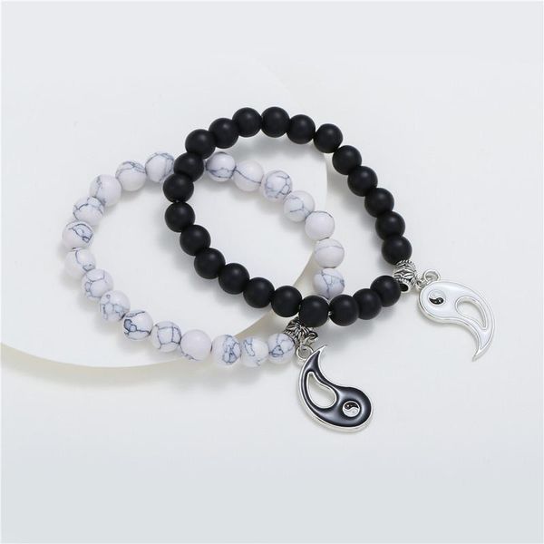 beaded, strands 2pcs yin yang bracelet for couples friendship tai chi beaded bracelets adjustable rope chain statement handmade jewel, Black
beaded, strands 2pcs yin yang bracelet for couples friendship tai chi beaded bracelets adjustable rope chain statement handmade jewel, Black