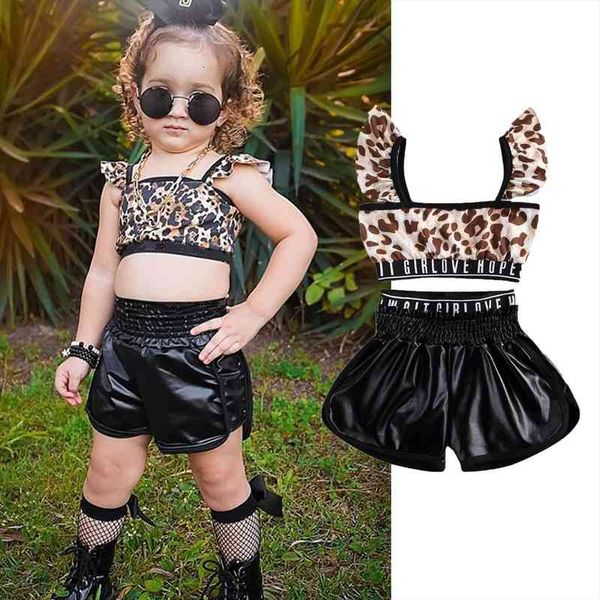 0 5y fashion summer kids girls clothes sets letter leopard print ruffles short sleeve pu leather shorts, White
0 5y fashion summer kids girls clothes sets letter leopard print ruffles short sleeve pu leather shorts, White