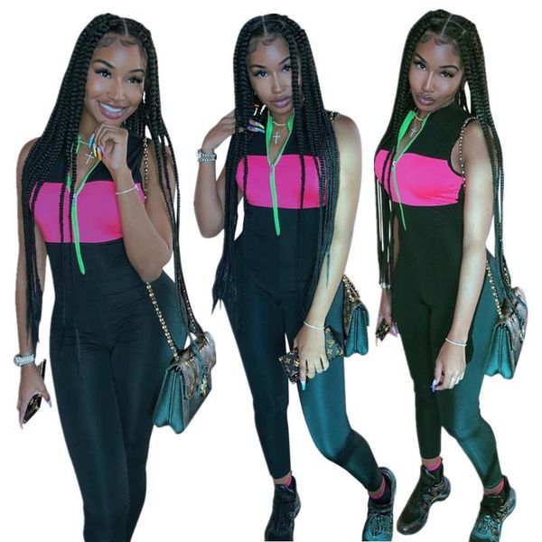 europe and the united states 2021 women's clothing one-piece stitching pants casual nightclub clothes zipper jumpsuits & rompers, Black;white
europe and the united states 2021 women's clothing one-piece stitching pants casual nightclub clothes zipper jumpsuits & rompers, Black;white