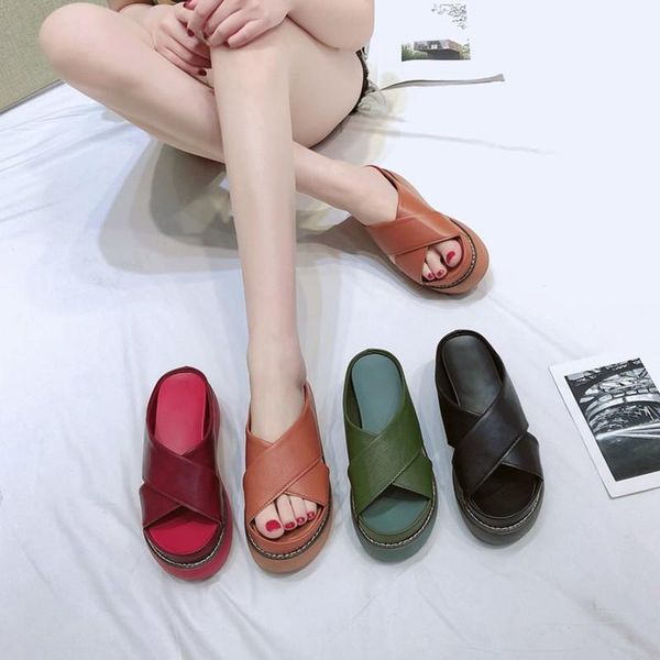 summer women sandals soft pu leather woman shoes casual wedges cross retro ladies slide fashion platform female, Black
summer women sandals soft pu leather woman shoes casual wedges cross retro ladies slide fashion platform female, Black