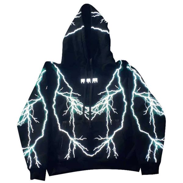 men's hoodies missing since thursday 3m hoodie reflective lightning pullover, Black
men's hoodies missing since thursday 3m hoodie reflective lightning pullover, Black