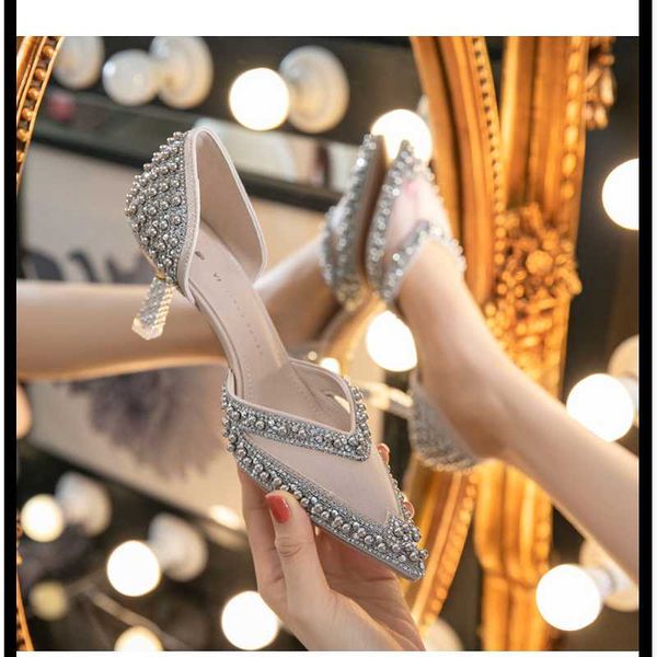 sandals summer net yarn pointed toe mid-heeled high-heeled single shoes banquet dress all-match stiletto rhinestone female, Black
sandals summer net yarn pointed toe mid-heeled high-heeled single shoes banquet dress all-match stiletto rhinestone female, Black