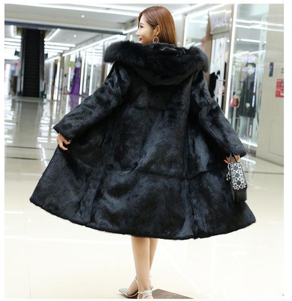 women's fur & faux hooded female pure 100% true genuine coat with hood and luxury natural collar customize plus size jn549, Black
women's fur & faux hooded female pure 100% true genuine coat with hood and luxury natural collar customize plus size jn549, Black