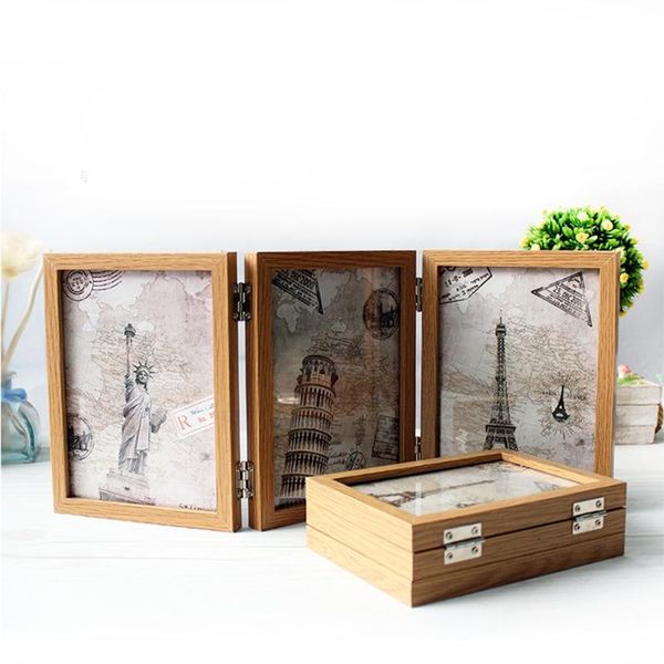 retro double-sided triple-fold composite po frame hinged picture with glass front made to display stands verti frames
retro double-sided triple-fold composite po frame hinged picture with glass front made to display stands verti frames