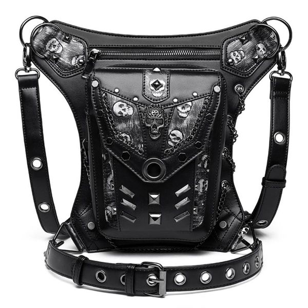 waist bags punk rock motorcycle waistbag for women steampunk motor biker chain leg bag men skull rivet shoulder messenger purses unisex
waist bags punk rock motorcycle waistbag for women steampunk motor biker chain leg bag men skull rivet shoulder messenger purses unisex