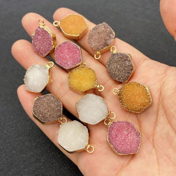 charms wholesale multicolor hexagon shape pendant natural stone for jewelry making diy handmade accessories beaded decoration fashion, Bronze;silver
charms wholesale multicolor hexagon shape pendant natural stone for jewelry making diy handmade accessories beaded decoration fashion, Bronze;silver