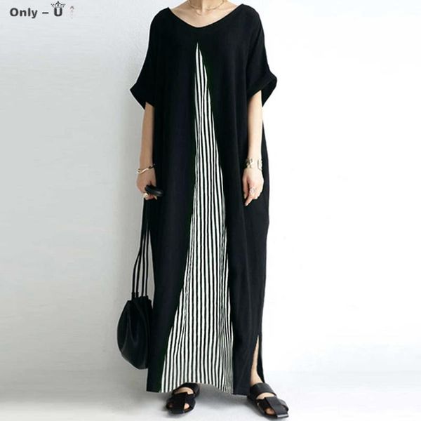 casual dresses women striped short sleeve patchwork japanese summer straight dress pullover ankle-length loose female, Black;gray
casual dresses women striped short sleeve patchwork japanese summer straight dress pullover ankle-length loose female, Black;gray