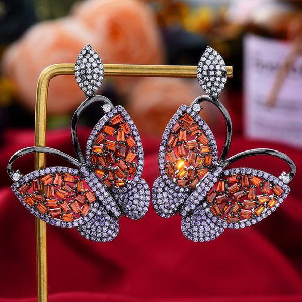 dangle & chandelier luxury big butterfly pendant earrings for women wedding cubic zircon cz engagement party, Silver
dangle & chandelier luxury big butterfly pendant earrings for women wedding cubic zircon cz engagement party, Silver