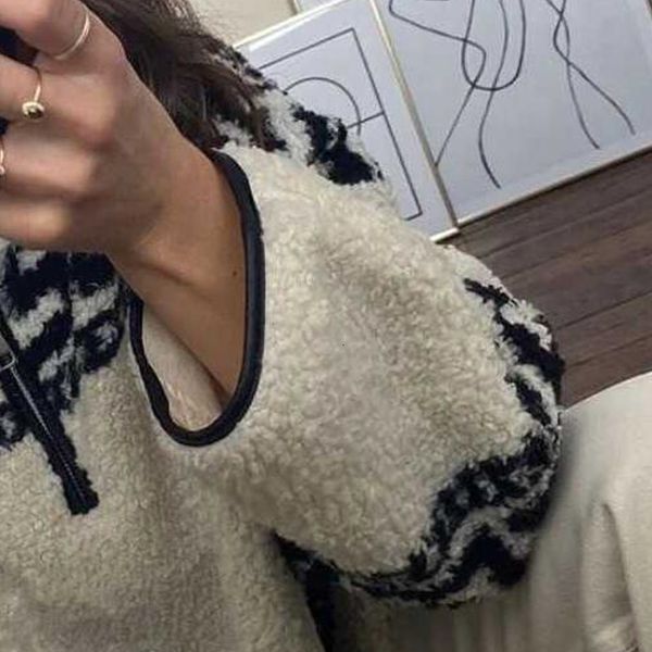 wool coat 2021 fall/winter half-zipper lapel retro pattern long sleeve men's / women's jacket jumper 7l2w, Black
wool coat 2021 fall/winter half-zipper lapel retro pattern long sleeve men's / women's jacket jumper 7l2w, Black