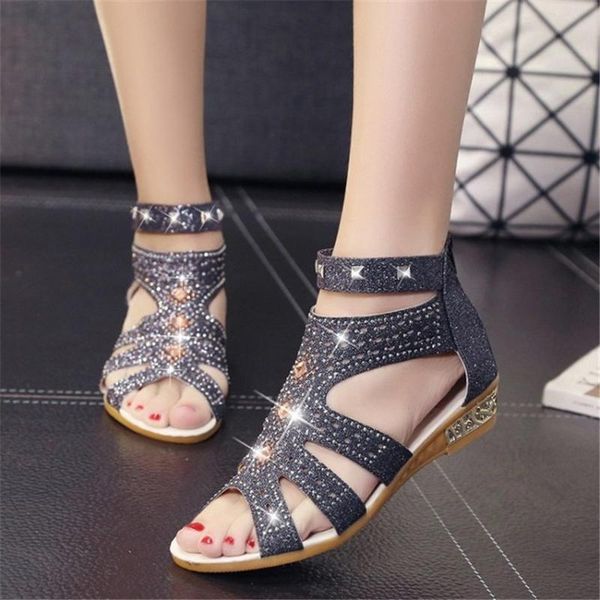 sandals 2021 spring and summer slope with roman shoes female metal hollow low-heel rhinestone large size 41 fashion, Black
sandals 2021 spring and summer slope with roman shoes female metal hollow low-heel rhinestone large size 41 fashion, Black