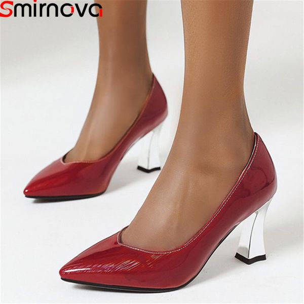 dress shoes smirnova big size 33-47 2021 fashion women pumps thick high heels pointed toe ladies pu leather summer, Black
dress shoes smirnova big size 33-47 2021 fashion women pumps thick high heels pointed toe ladies pu leather summer, Black