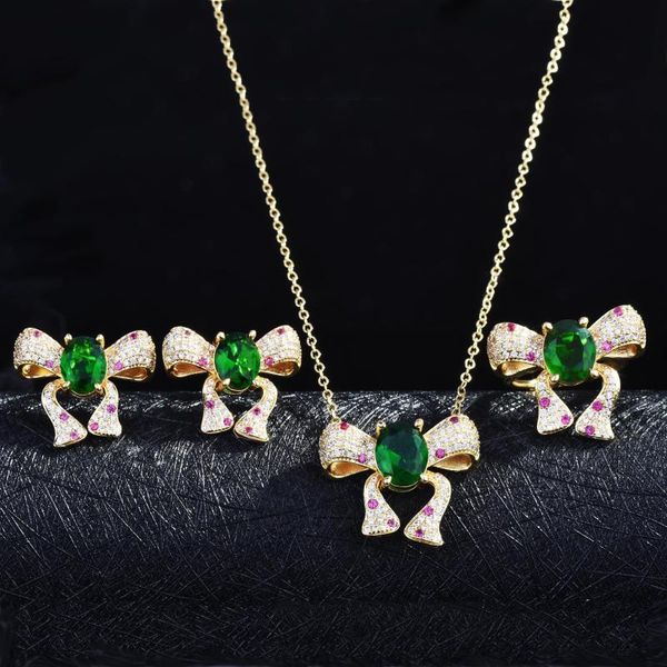 earrings & necklace elegant bow jewelry set fashion zircon exquisite s925 silver color ring for women's wedding party unusual
earrings & necklace elegant bow jewelry set fashion zircon exquisite s925 silver color ring for women's wedding party unusual