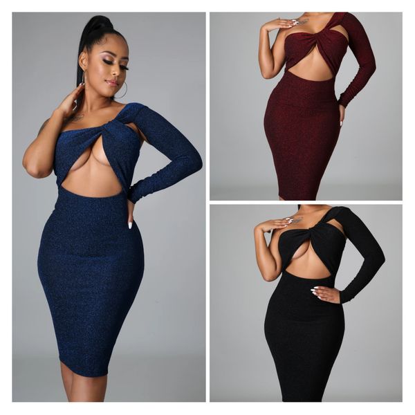 casual drs 2021 women's misplaced open back one shoulder long sleeve temperament knitted mid waist drs, Black;gray
casual drs 2021 women's misplaced open back one shoulder long sleeve temperament knitted mid waist drs, Black;gray