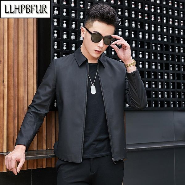 men's leather & faux brand real sheepskin jacket, male middle-aged spring and autumn dad outdoor leisure 2 colors, Black
men's leather & faux brand real sheepskin jacket, male middle-aged spring and autumn dad outdoor leisure 2 colors, Black