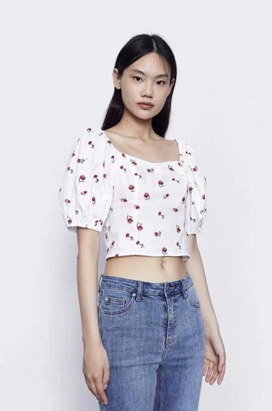 summer white print square collar short sleeve blouse goth zaraing-style vadiming sheining women shirt w6477 women's blouses & shirts
summer white print square collar short sleeve blouse goth zaraing-style vadiming sheining women shirt w6477 women's blouses & shirts