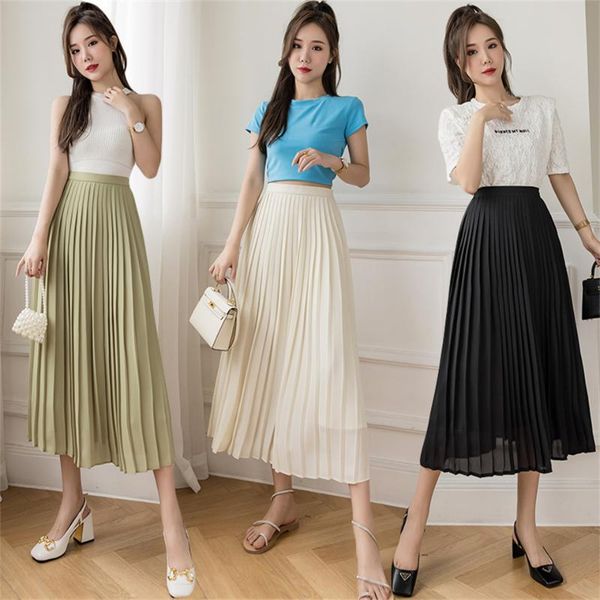 casual chiffon summer pleated skirt women fashion korean elastic high waist tutu aesthetic female skirts, Black
casual chiffon summer pleated skirt women fashion korean elastic high waist tutu aesthetic female skirts, Black