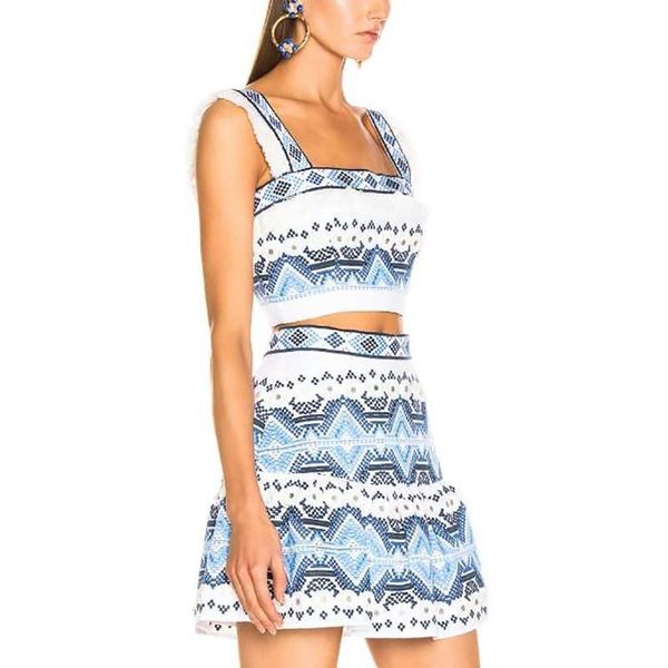 two piece dress print embroidery women set off shoulder strap short slim mini skirt female suit summer, White
two piece dress print embroidery women set off shoulder strap short slim mini skirt female suit summer, White