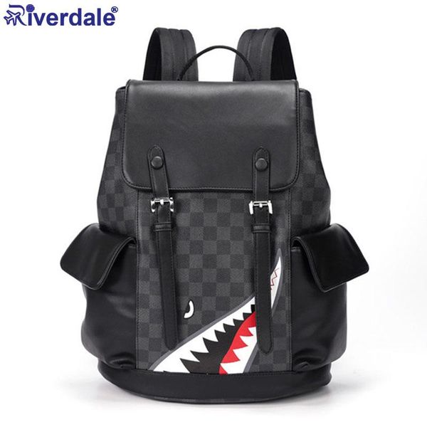 large capacity black plaid leather backpack for men with simple teeth pattern vintage fashion travel rucksack bag
large capacity black plaid leather backpack for men with simple teeth pattern vintage fashion travel rucksack bag