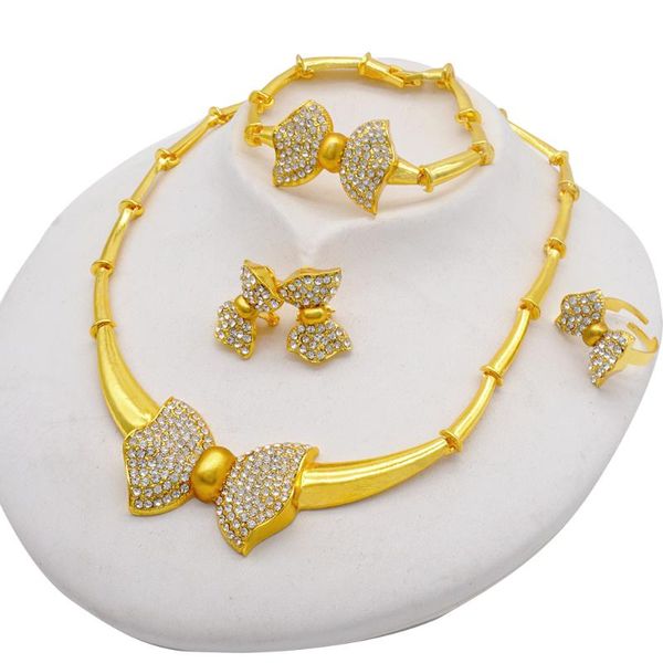 earrings & necklace jewellery set for women dubai african bridal gifts bow jewelry sets wedding accessories, Silver
earrings & necklace jewellery set for women dubai african bridal gifts bow jewelry sets wedding accessories, Silver