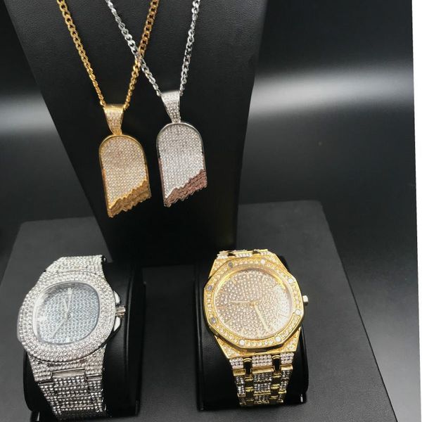 earrings & necklace luxury men gold color watch hip hop stainless steel skateboard pendant rhinestone combo set for, Silver
earrings & necklace luxury men gold color watch hip hop stainless steel skateboard pendant rhinestone combo set for, Silver