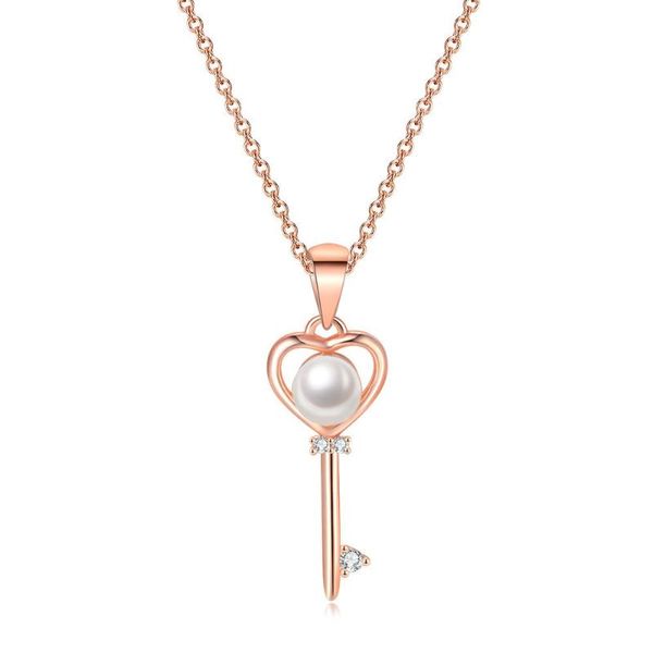 pendant necklaces zircon heart key pearl necklace for women real gold plated brass pengdant cute ethnic party daily wedding jewelry, Silver
pendant necklaces zircon heart key pearl necklace for women real gold plated brass pengdant cute ethnic party daily wedding jewelry, Silver