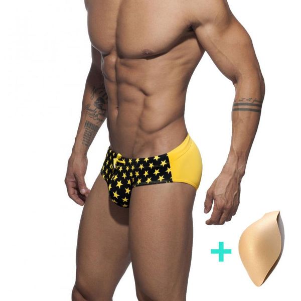 one-piece suits sell gay men beach shorts 2021 men's low waist briefs swimwear pentagram patchwork boxers color maillot de bain c1991
one-piece suits sell gay men beach shorts 2021 men's low waist briefs swimwear pentagram patchwork boxers color maillot de bain c1991