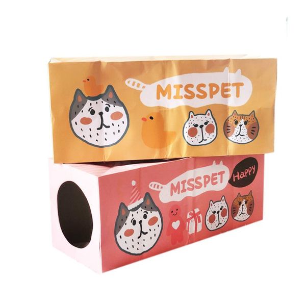 cat toys tunnel kraft paper bag crinkle collapsible 2 holes cute design interactive cave hide and seek toy for rabbits, kittens
cat toys tunnel kraft paper bag crinkle collapsible 2 holes cute design interactive cave hide and seek toy for rabbits, kittens
