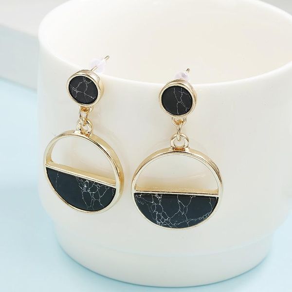 stud kristi tina handmade fashion simple geometric circular marble long earrings girls temperament, Golden;silver
stud kristi tina handmade fashion simple geometric circular marble long earrings girls temperament, Golden;silver