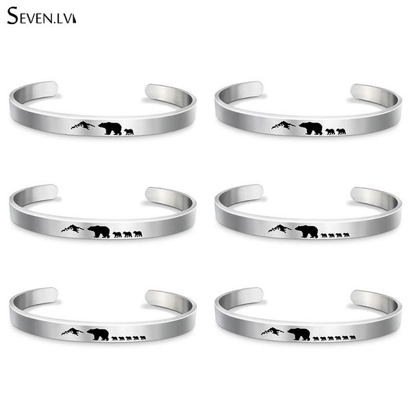 link, chain stainless steel 6mm wide open papa bear charm jewelry father's day gift fashion men's bangle wholesale, Black
link, chain stainless steel 6mm wide open papa bear charm jewelry father's day gift fashion men's bangle wholesale, Black