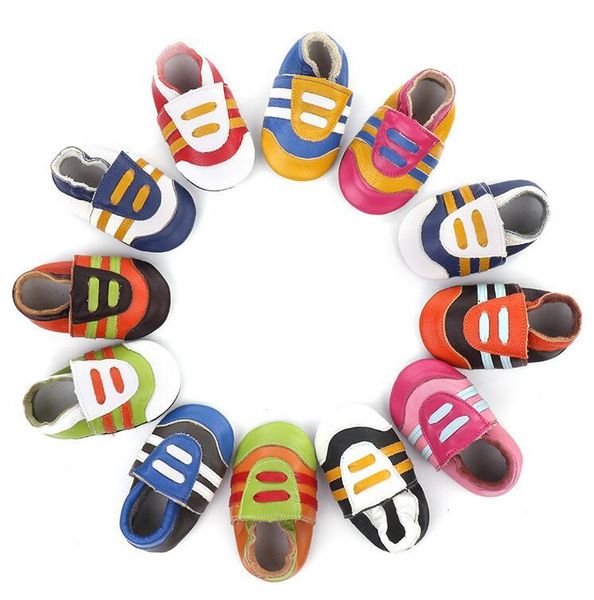 first walkers sell baby girls shoes genuine leather stripe mixed colors boy soft soled born moccasins
first walkers sell baby girls shoes genuine leather stripe mixed colors boy soft soled born moccasins