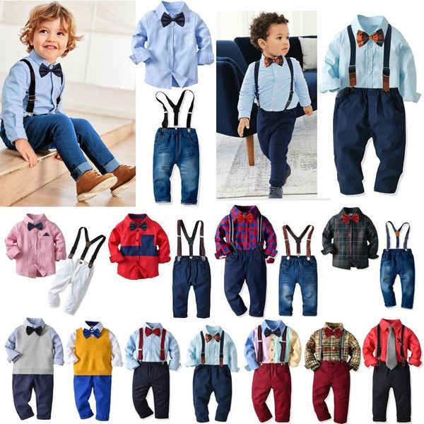 toddler baby boys gentleman clothes sets long sleeve romper suspenders pants 2pcs wedding party casual outfits bow tie clothing, White
toddler baby boys gentleman clothes sets long sleeve romper suspenders pants 2pcs wedding party casual outfits bow tie clothing, White