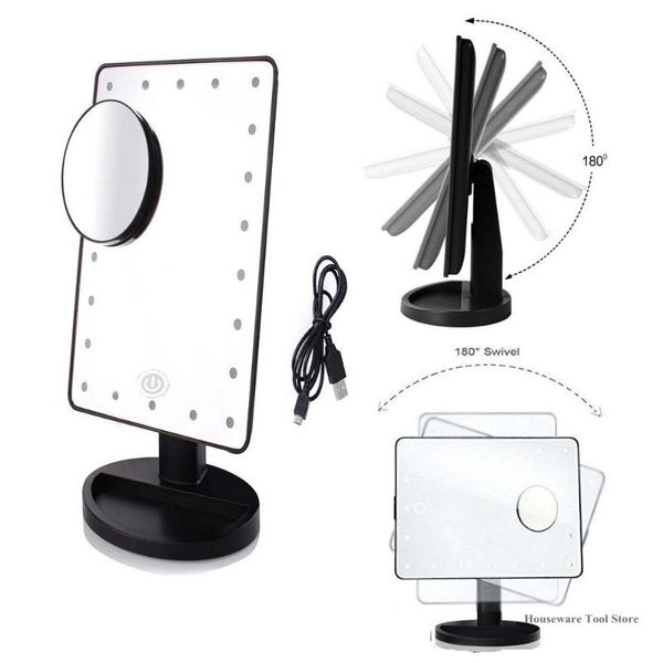 mirrors 360° makeup mirror 3 color switch with 20 led light portable touch beauty
mirrors 360° makeup mirror 3 color switch with 20 led light portable touch beauty