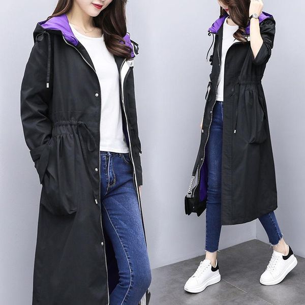 women's trench coats women 2021 spring autumn hooded coat female long loose casual zipper ladies elegant windbreaker outerwear x149, Tan;black
women's trench coats women 2021 spring autumn hooded coat female long loose casual zipper ladies elegant windbreaker outerwear x149, Tan;black