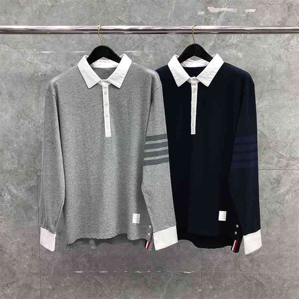 t shirt fashion tb thom brand turn-down collar patchwork long-sleeved t-shirt men women cotton couple summer clothing, White;black
t shirt fashion tb thom brand turn-down collar patchwork long-sleeved t-shirt men women cotton couple summer clothing, White;black