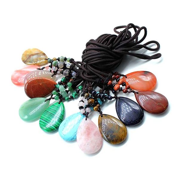 pendant necklaces on natural semi-precious stones multi-color water drop crystal ladies exquisite small gifts, Silver
pendant necklaces on natural semi-precious stones multi-color water drop crystal ladies exquisite small gifts, Silver