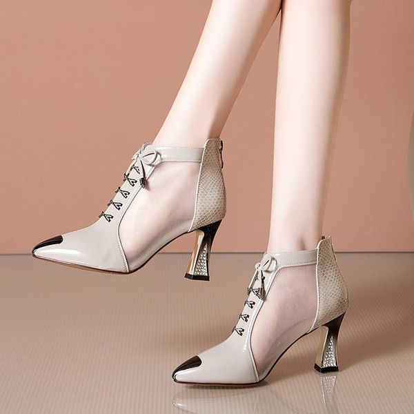 boots summer breathable mesh metal pointed toe short booties fashion women pumps high heels spring apricot black
boots summer breathable mesh metal pointed toe short booties fashion women pumps high heels spring apricot black