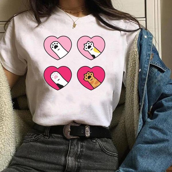 print graphic cartoon animal womens t shirts paw pet clothing 90s style printing clothes lady tees shirt female, White
print graphic cartoon animal womens t shirts paw pet clothing 90s style printing clothes lady tees shirt female, White
